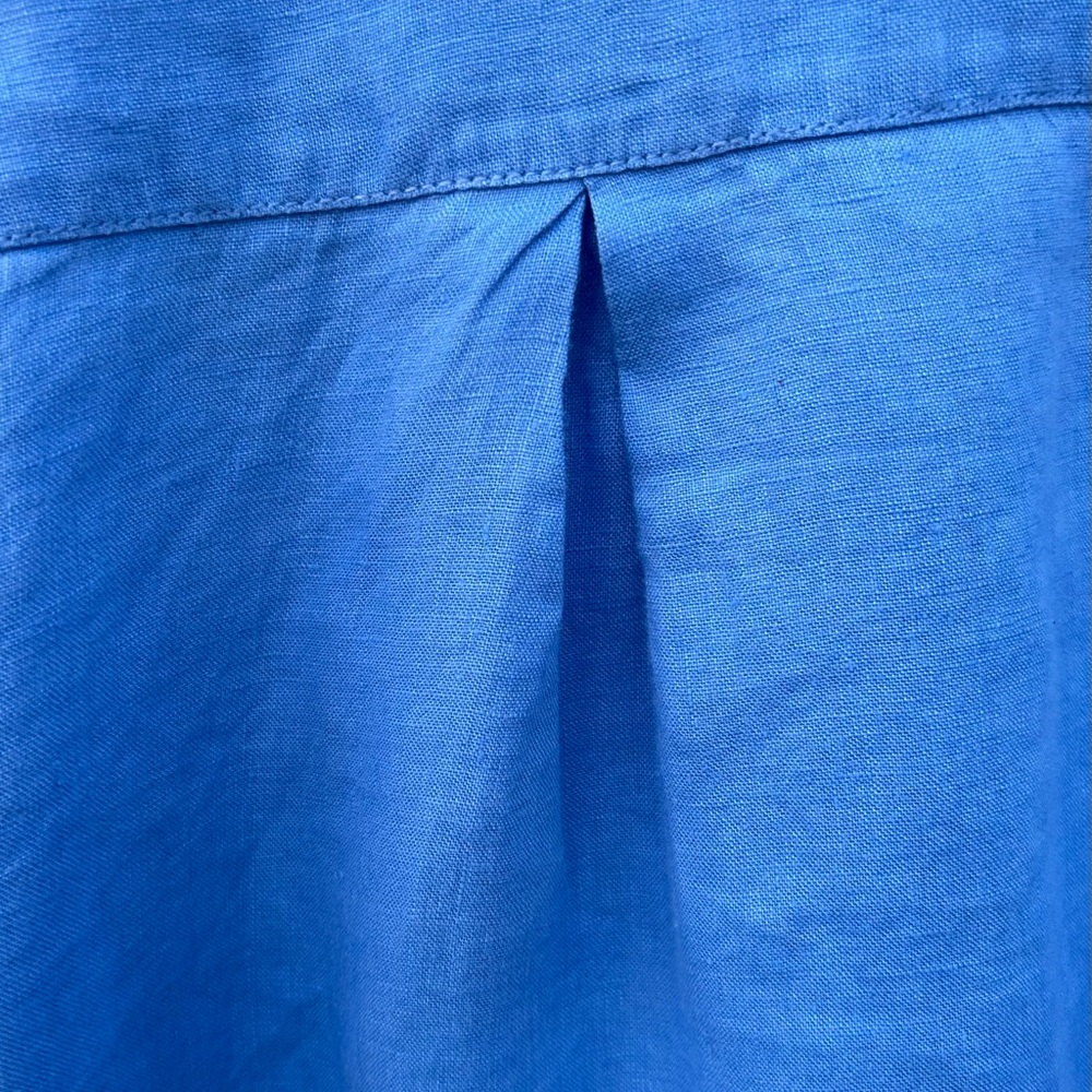 Jones New York linen Shirt Top Silver Zipper Front Sz. Medium - Picture 10 of 10